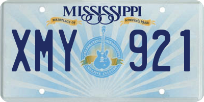 MS license plate XMY921