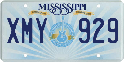 MS license plate XMY929
