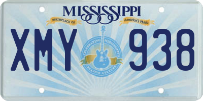 MS license plate XMY938