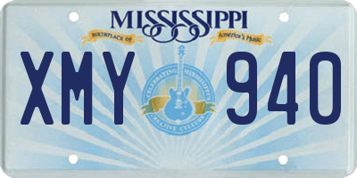 MS license plate XMY940