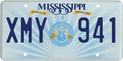 MS license plate XMY941