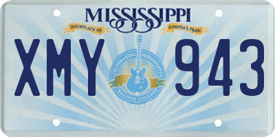 MS license plate XMY943