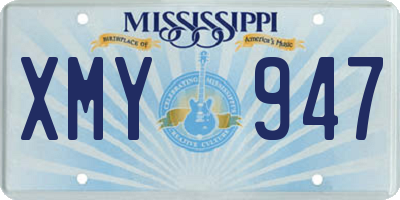 MS license plate XMY947