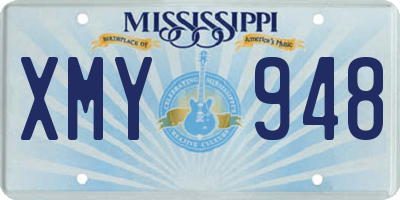 MS license plate XMY948
