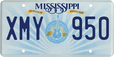 MS license plate XMY950