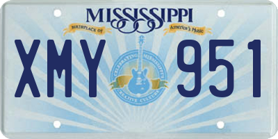 MS license plate XMY951