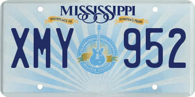 MS license plate XMY952