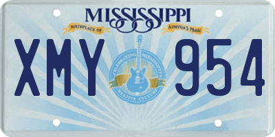 MS license plate XMY954