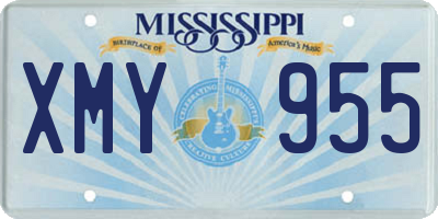 MS license plate XMY955