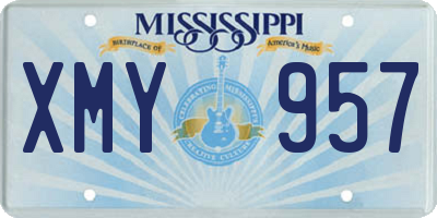 MS license plate XMY957