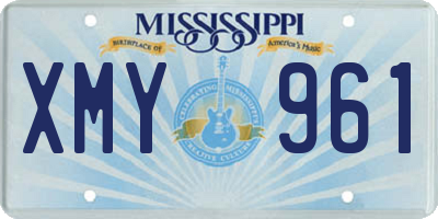 MS license plate XMY961