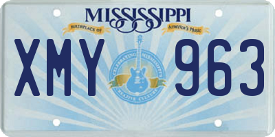 MS license plate XMY963