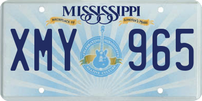 MS license plate XMY965