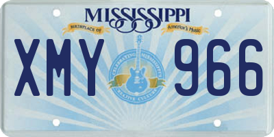 MS license plate XMY966