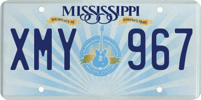MS license plate XMY967