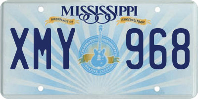 MS license plate XMY968