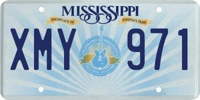 MS license plate XMY971