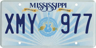 MS license plate XMY977