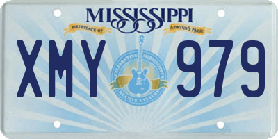 MS license plate XMY979