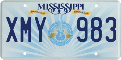 MS license plate XMY983