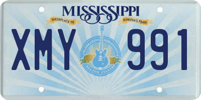 MS license plate XMY991