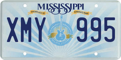 MS license plate XMY995