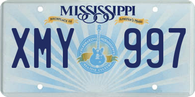 MS license plate XMY997