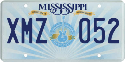 MS license plate XMZ052
