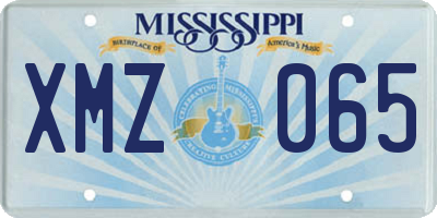 MS license plate XMZ065