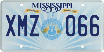 MS license plate XMZ066