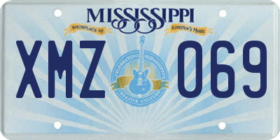 MS license plate XMZ069