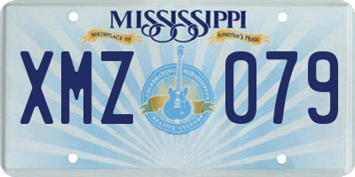 MS license plate XMZ079
