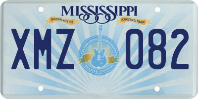 MS license plate XMZ082