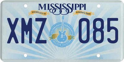 MS license plate XMZ085