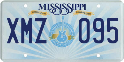 MS license plate XMZ095