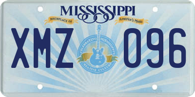 MS license plate XMZ096