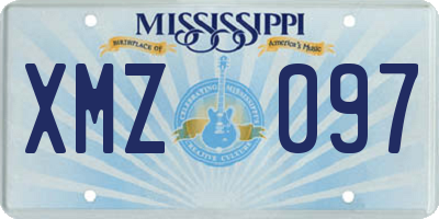 MS license plate XMZ097