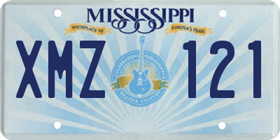 MS license plate XMZ121