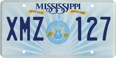 MS license plate XMZ127