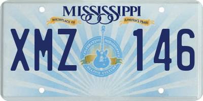 MS license plate XMZ146