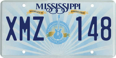 MS license plate XMZ148