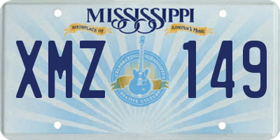 MS license plate XMZ149