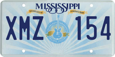 MS license plate XMZ154