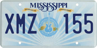 MS license plate XMZ155
