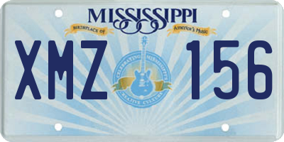 MS license plate XMZ156