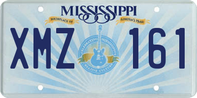 MS license plate XMZ161