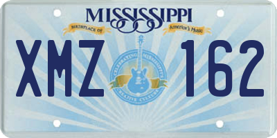 MS license plate XMZ162