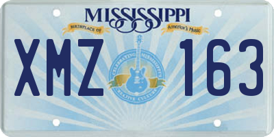MS license plate XMZ163