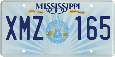 MS license plate XMZ165