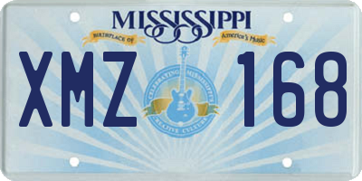 MS license plate XMZ168